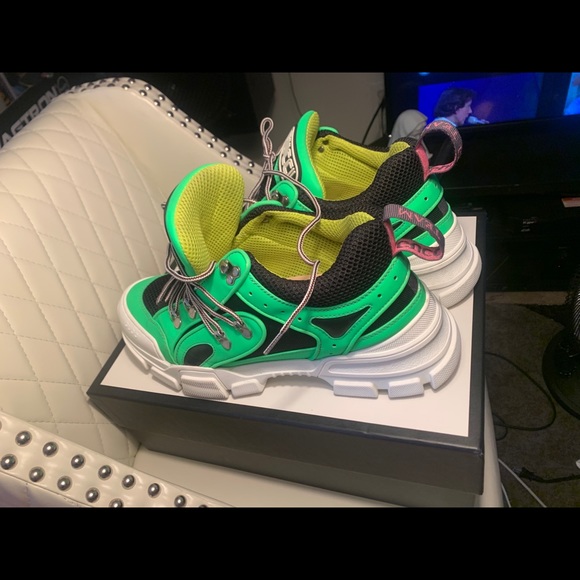 - Authentic Green And Black Gucci Flashtrek … - Picture 7 of 9